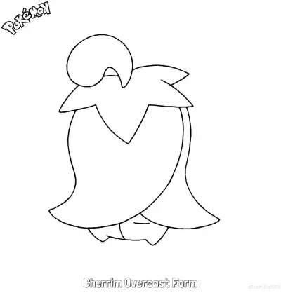 Free printable Cherrim Overcast Form Coloring Page - Free Printable Pokemon Coloring Sheets coloring page
